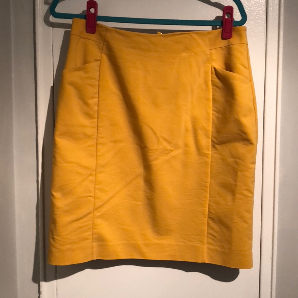 H&M Mustard Yellow Pencil Skirt w/ Pockets